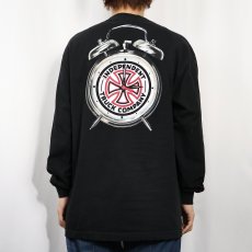 画像4: THRASHER × INDEPENDENT "TIME TO GRIND" ロゴプリントロンT BLACK L (4)