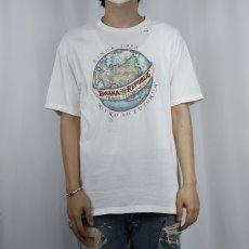 画像2: 80's BANANA REPUBLIC 地球プリントTシャツ (2)