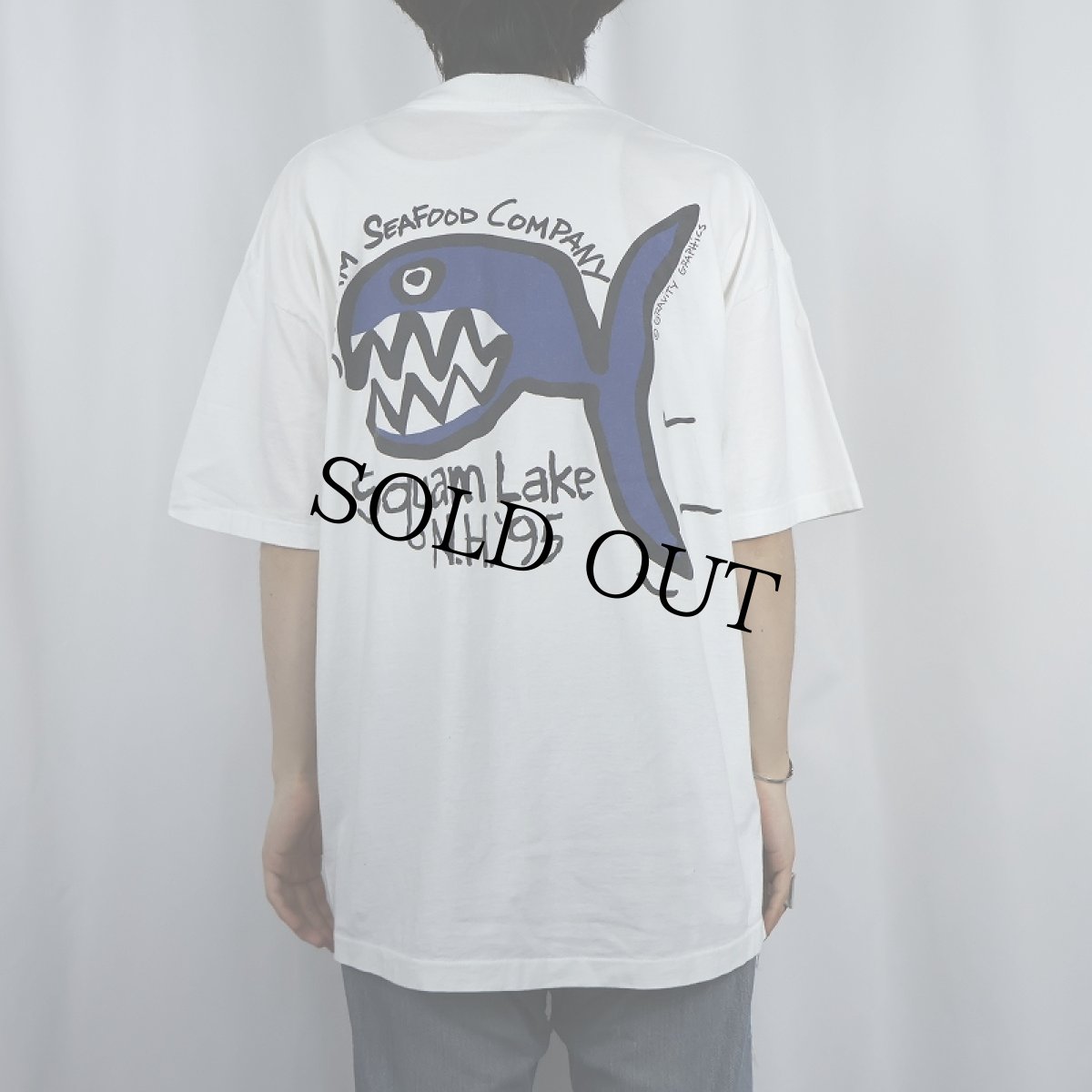 画像4: 【SALE】 90's GRAVITY GRAPHICS USA製 "Squam Lake N.H. '95" プリントTシャツ XL (4)