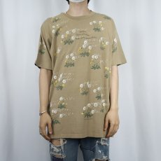 画像2: 90's rel-e-vant products USA製 タンポポ柄 プリントTシャツ L (2)