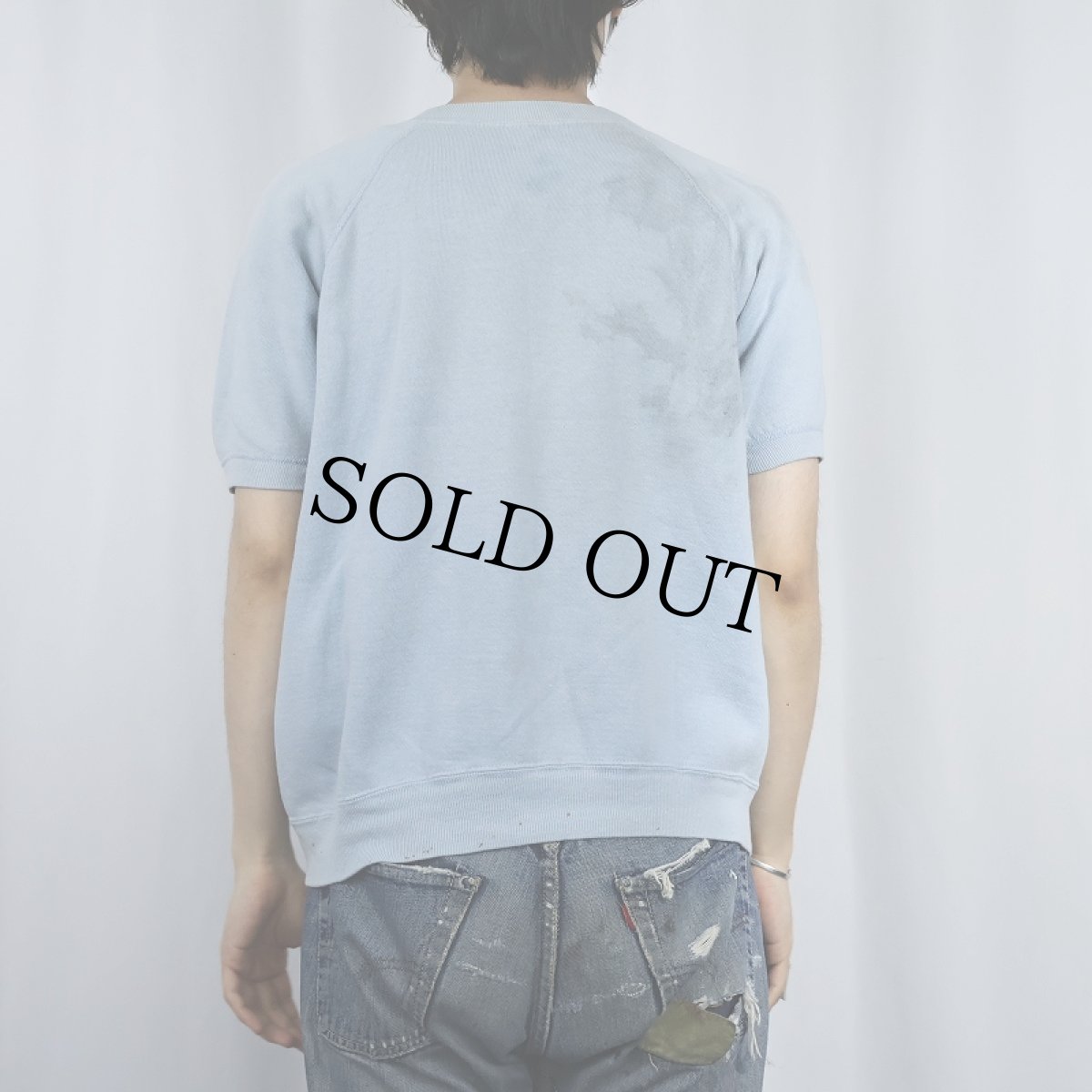 画像3: 60's Velva Sheen "HOLIDAY HILLS CAMP" ラグラン半袖スウェット L (3)