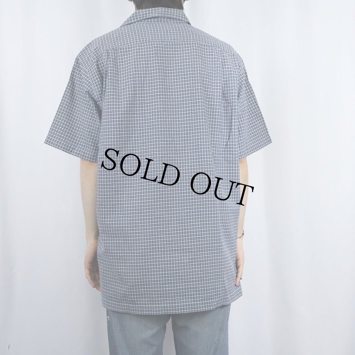 画像3: POLO Ralph Lauren "ADAMS" チェック柄 ロゴ刺繍 コットンオープンカラーシャツ M (3)