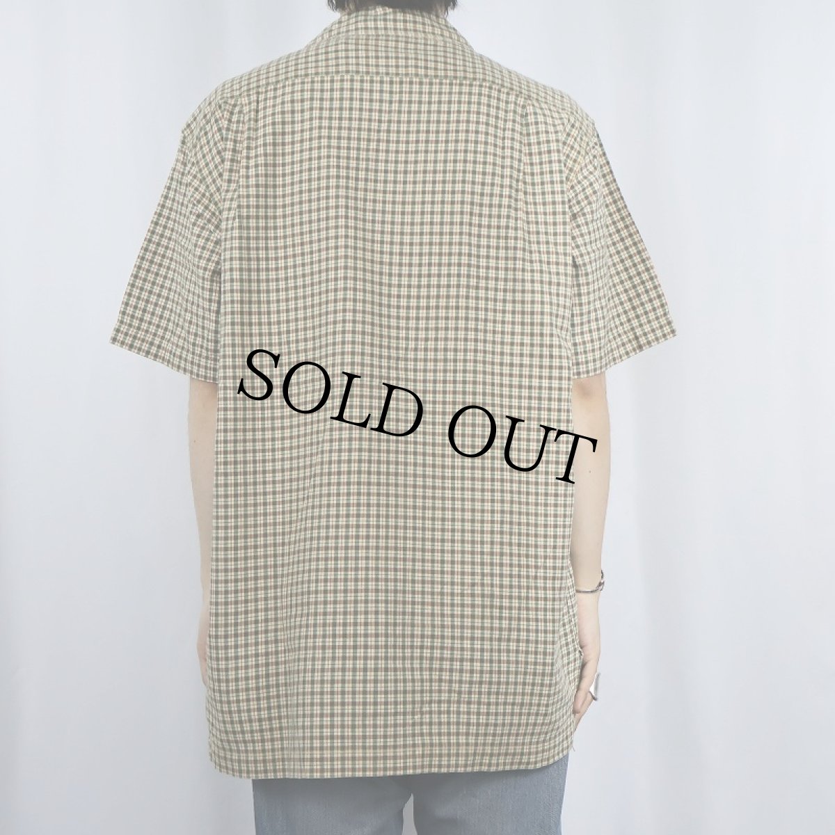 画像4: POLO Ralph Lauren "ADAMS" チェック柄 ロゴ刺繍 コットンオープンカラーシャツ M (4)