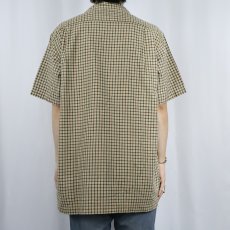 画像4: POLO Ralph Lauren "ADAMS" チェック柄 ロゴ刺繍 コットンオープンカラーシャツ M (4)
