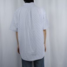 画像3: POLO Ralph Lauren "CLASSIC FIT" ストライプ柄 ロゴ刺繍 シアサッカーボタンダウンシャツ XL (3)