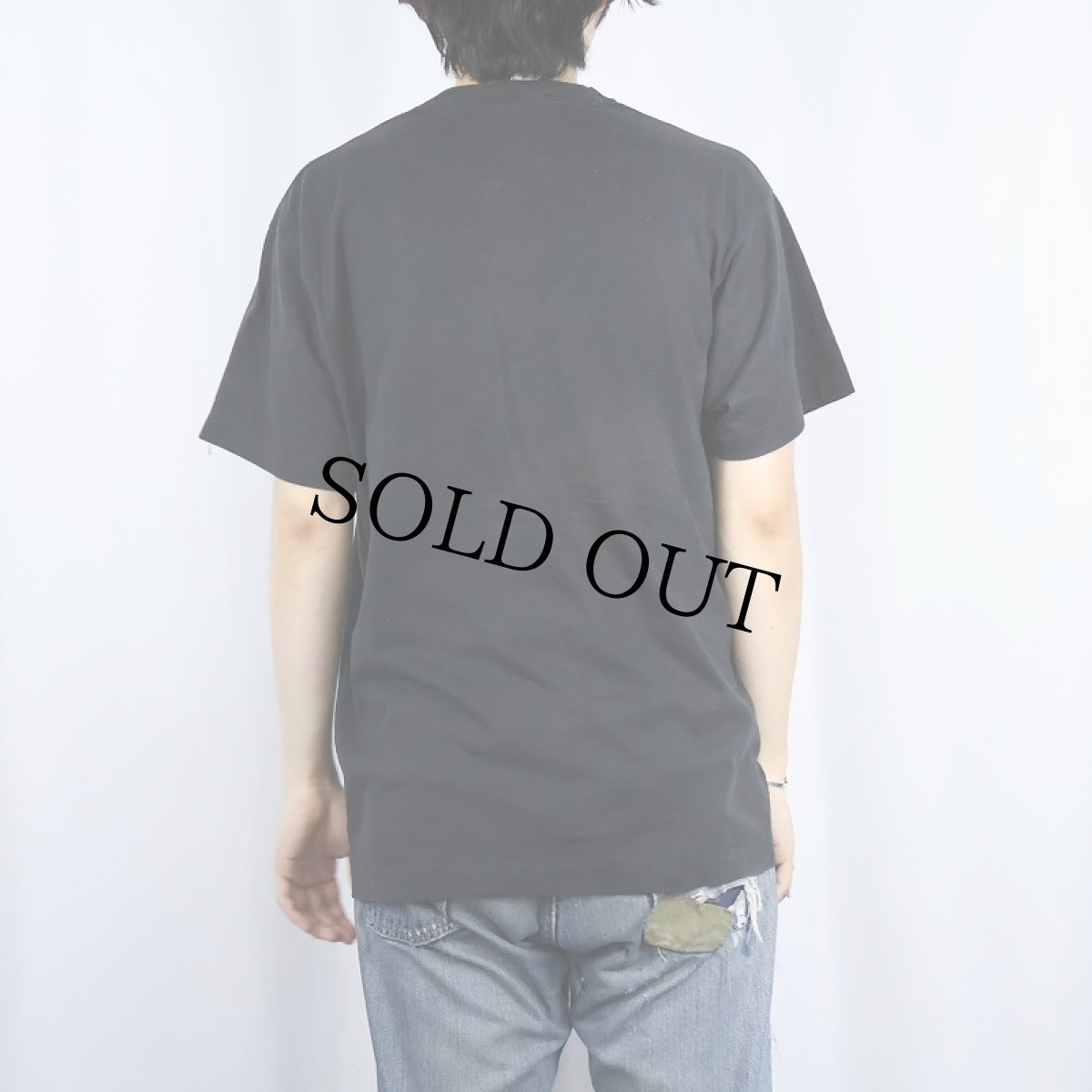 画像3: 90's USA製 "PUBLIC SERVICE?!" イラストプリントTシャツ BLACK L (3)