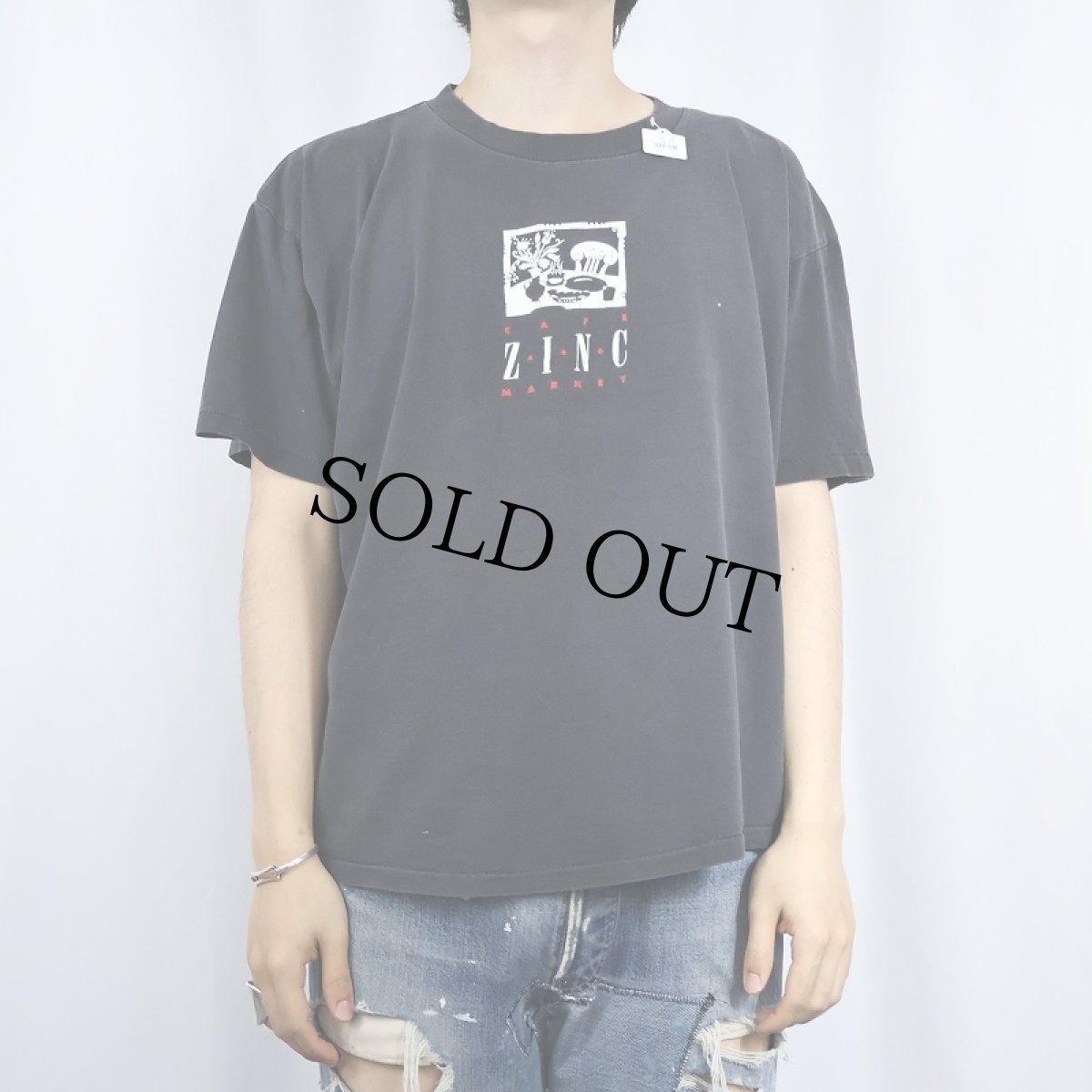 画像3: 90's CAFE ZING イラストプリント カフェTシャツ BLACK (3)