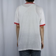 画像3: 80's Hanes USA製 "ST.STEPHEN'S OF HUNGARY" 王冠プリント リンガーTシャツ XL (3)