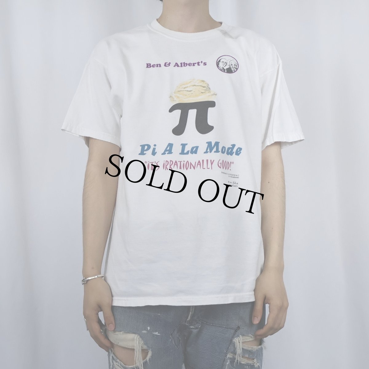 画像2: "Ben&Alber's" パロディプリントTシャツ M (2)