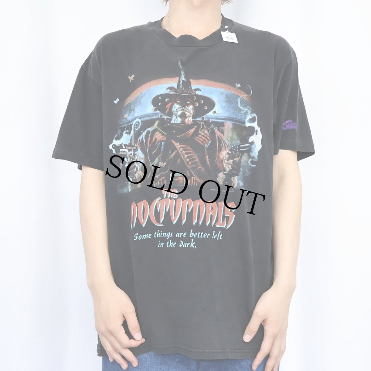 画像2: 90's THE NOCTURNALS ホラーゲームプリントTシャツ BLACK L (2)