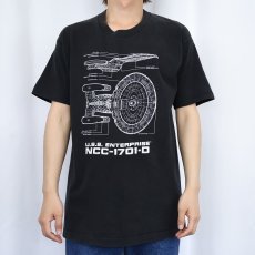 画像3: 90's STAR TREK CANADA製 "NCC-1701-D" TVドラマシリーズ プリントTシャツ BLACK L (3)