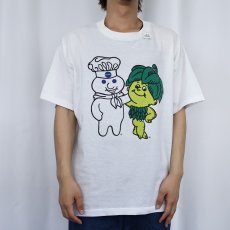 画像2: 90's Pillsbury× Green Giant USA製 "Doughboy & Little Sprout" 企業キャラクタープリントTシャツ XL (2)