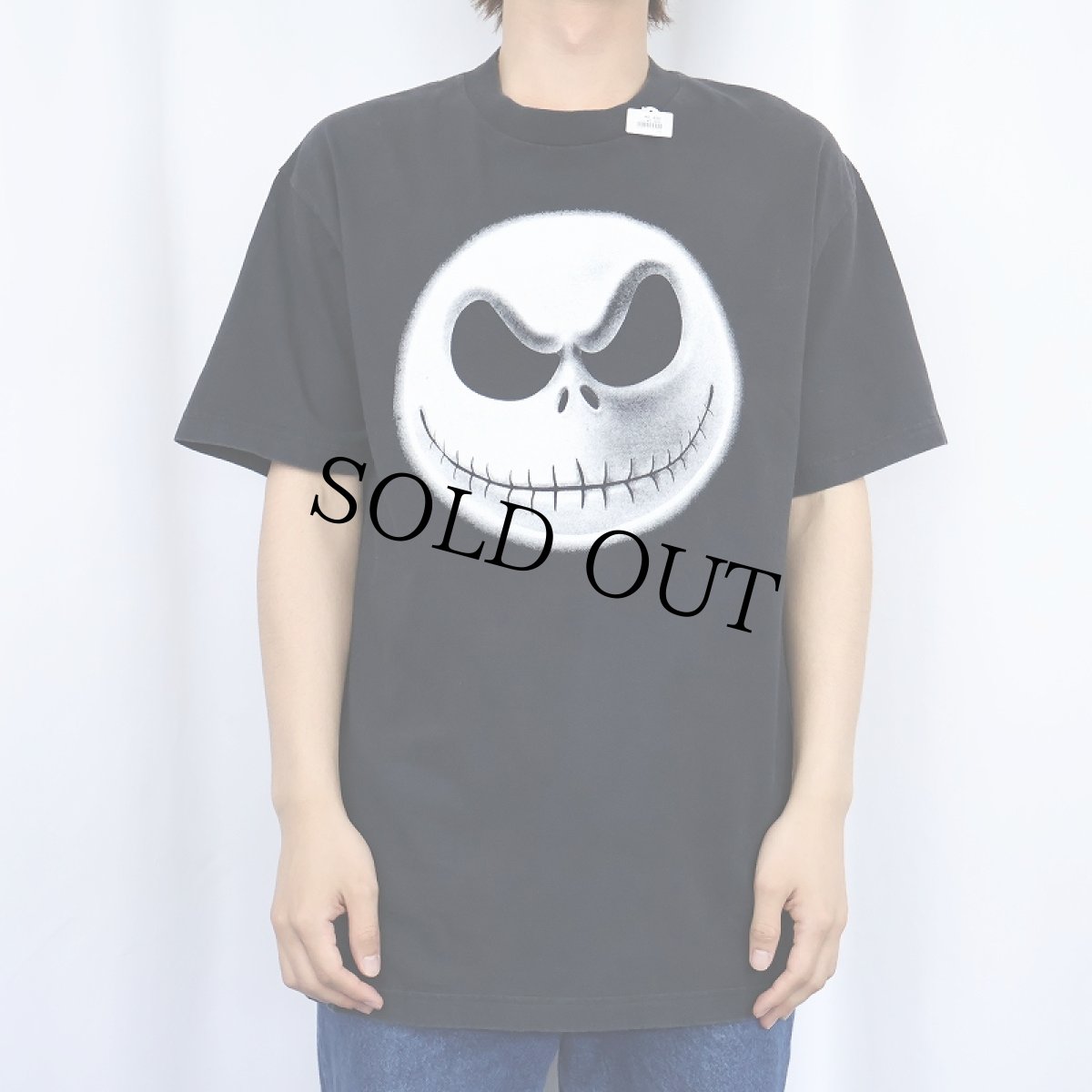 画像2: The Nightmare Before Christmas "Jack Skellington" キャラクタープリントTシャツ BLACK (2)