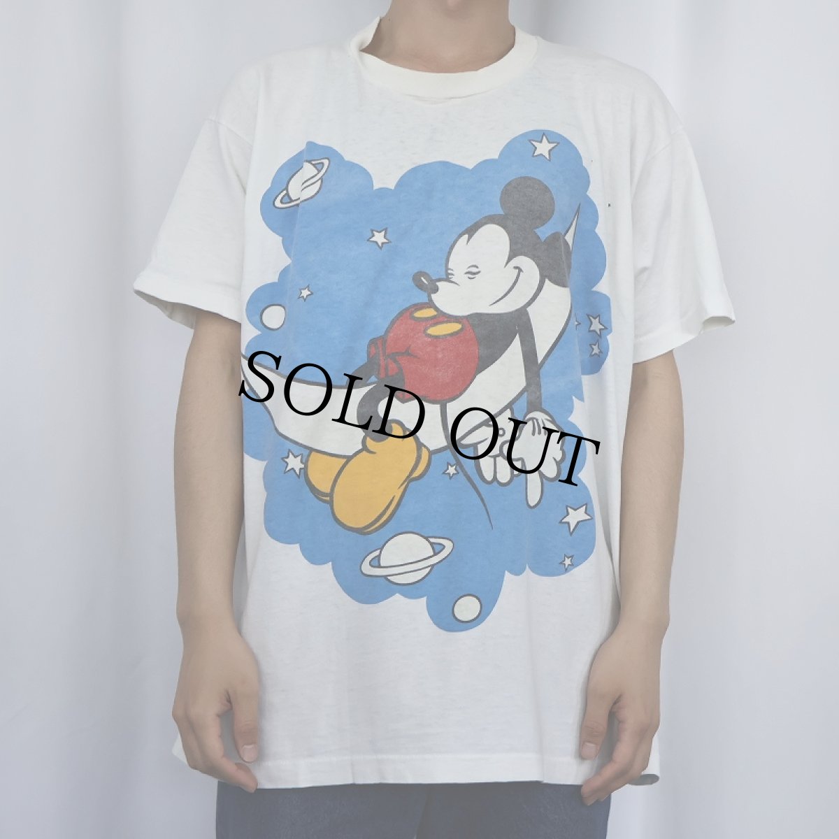 画像2: 90's Disney "MICKEY MOUSE" キャラクタープリントTシャツ (2)