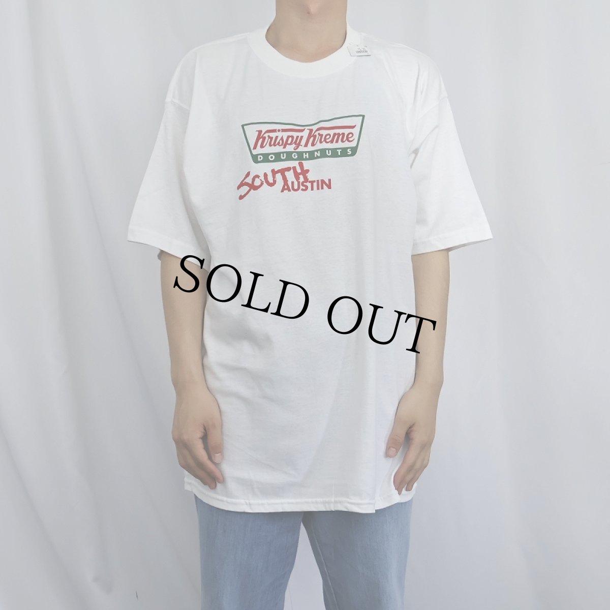 画像2: Krispy Kreme Doughnuts ドーナツショップ ロゴプリントTシャツ XL (2)