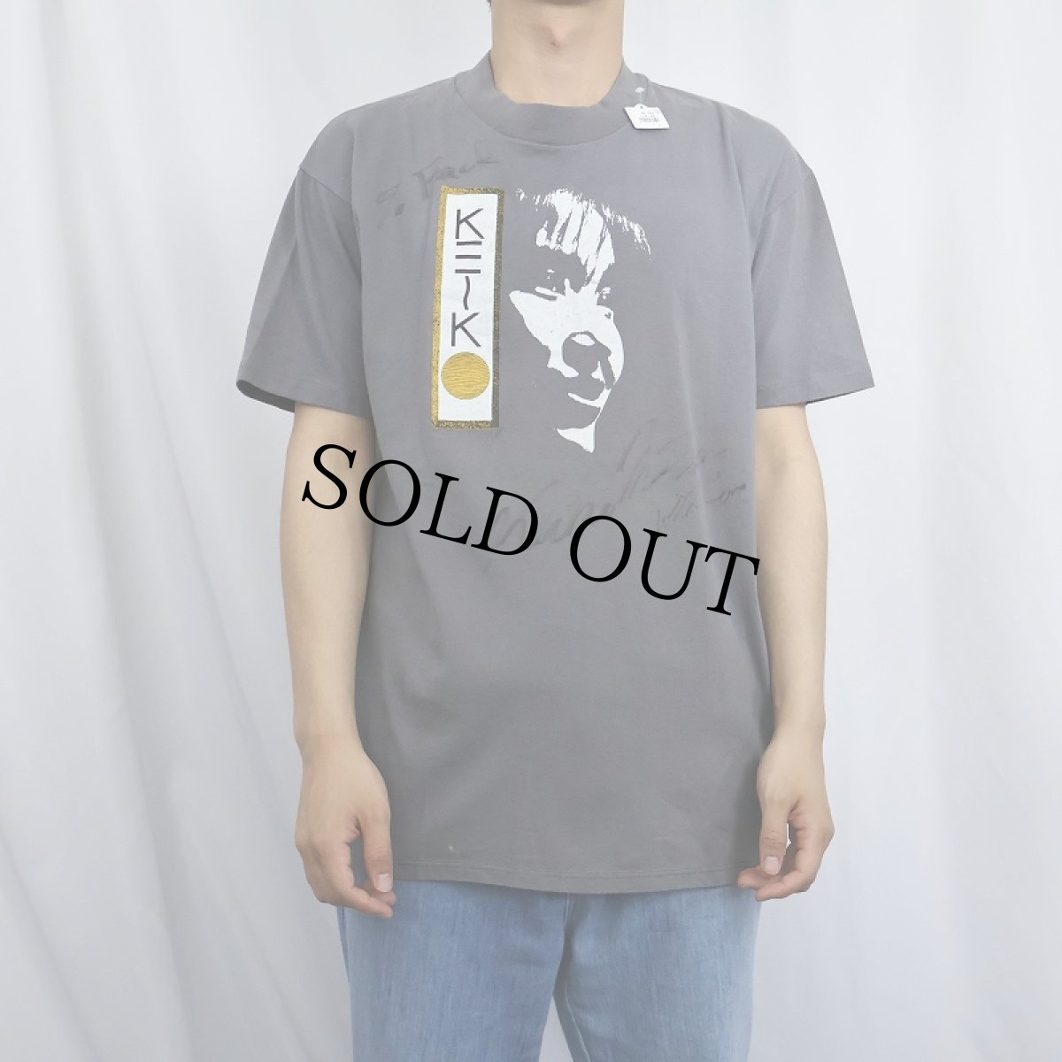 画像2: 80's KEIKO MATSUI USA製 ジャズピアニスト サイン入り プリントTシャツ L (2)