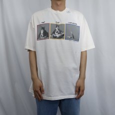 画像2: 90's Richard Watherwax USA製 "FAT CAT CAPSIZING" フォトグラファー プリントTシャツ XL (2)