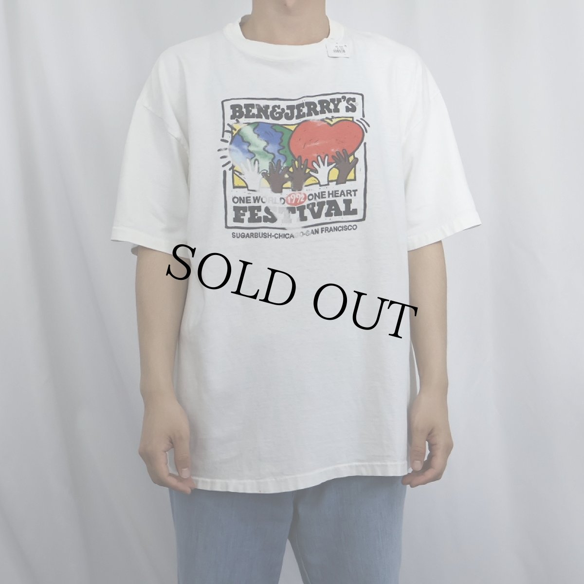 画像2: 90's BEN&JERRY'S USA製 企業プリントTシャツ XL (2)