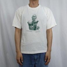画像2: 90's Desiderius Erasmus USA製 哲学者 名言プリントTシャツ L (2)