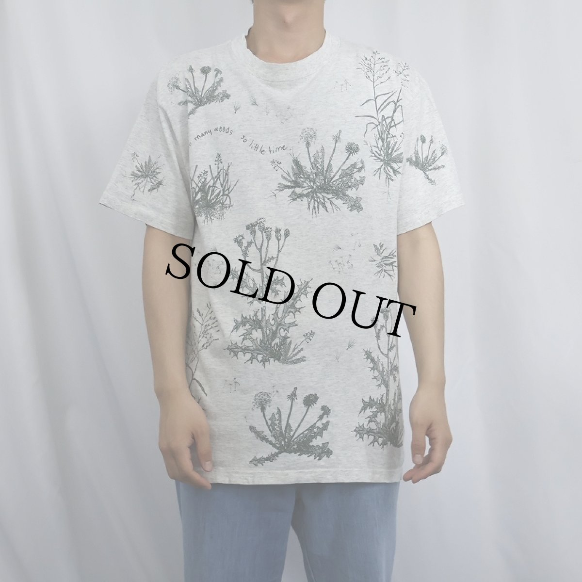 画像2: 90's rel-e-vant products USA製 花柄 プリントTシャツ L (2)