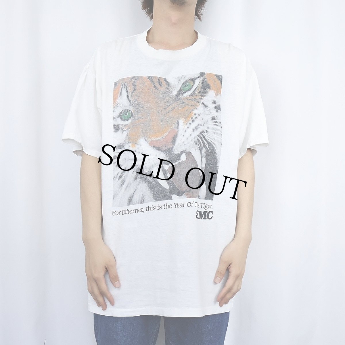 画像2: SMC Networks "For Ethernet, this is the Year Of The Tiger." ネットワーク企業 プリントTシャツ (2)