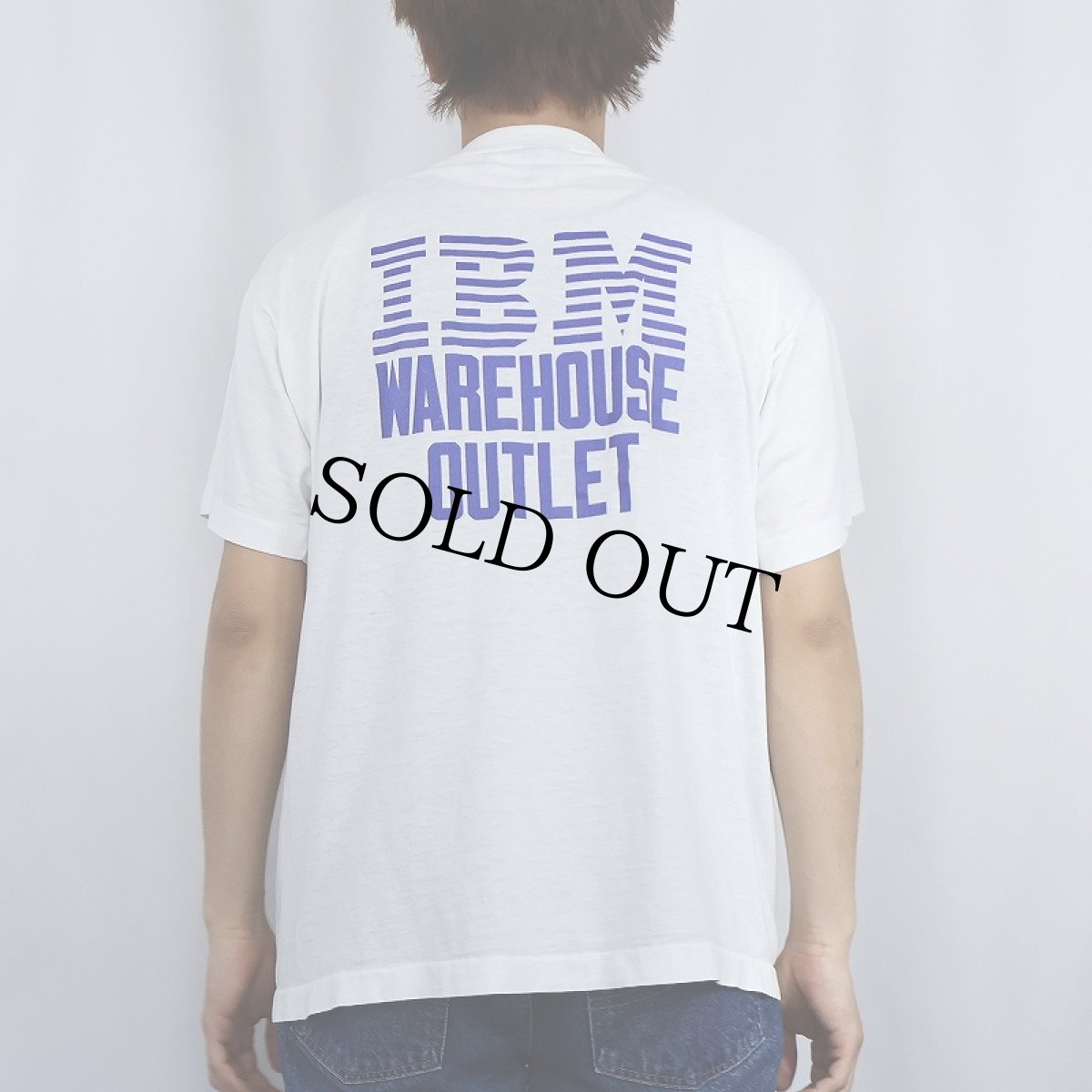 画像4: 90's IBM USA製 "WAREHOUSE OUTLET" コンピューター企業 プリントTシャツ XL (4)