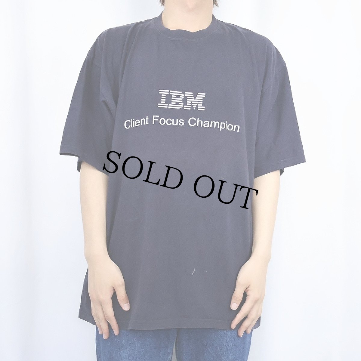 画像2: IBM "Client Focus Champion" コンピューター企業 プリントTシャツ NAVY XL (2)