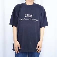 画像2: IBM "Client Focus Champion" コンピューター企業 プリントTシャツ NAVY XL (2)