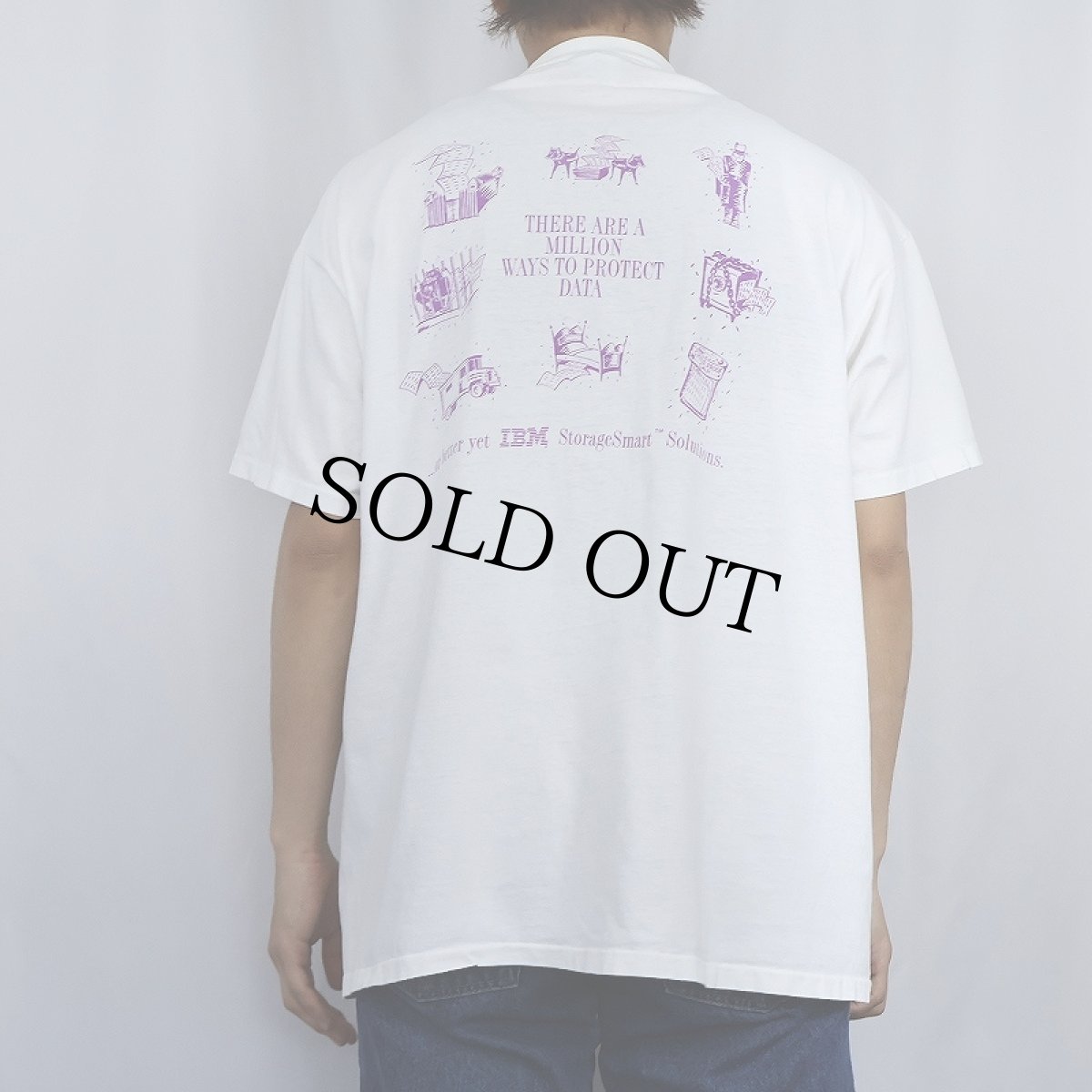 画像4: 90's IBM USA製 "Think Smart Think Storage Think IBM" コンピューター企業 プリントTシャツ XL (4)