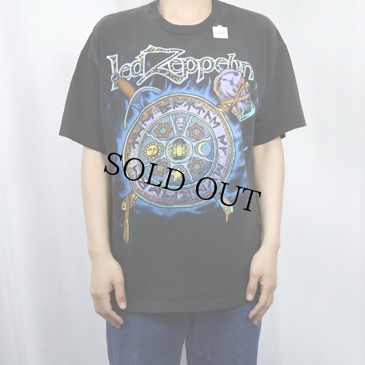 画像3: 90's Led Zeppelin ロックバンド プリントTシャツ BLACK XL (3)