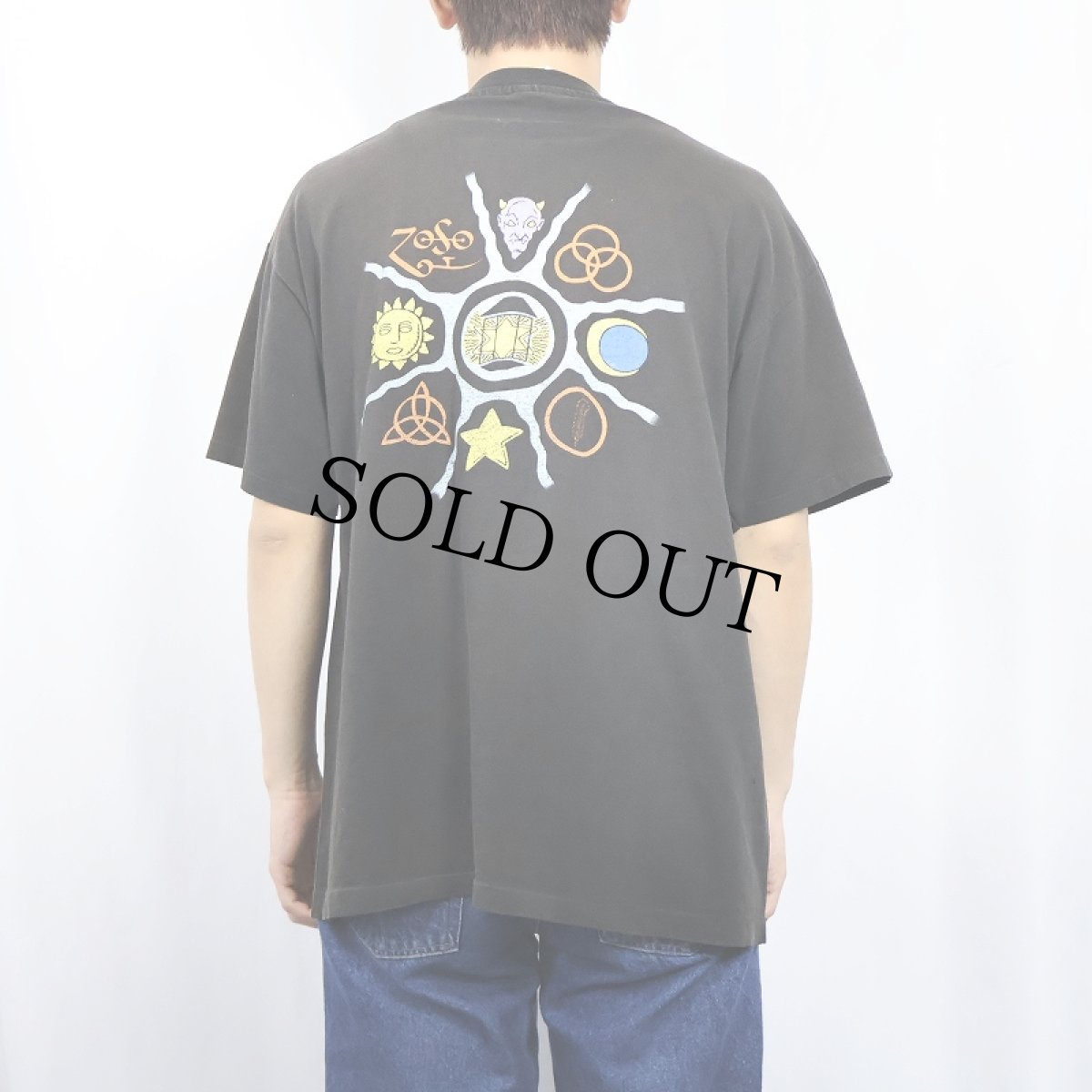 画像4: 90's Led Zeppelin ロックバンド プリントTシャツ BLACK XL (4)
