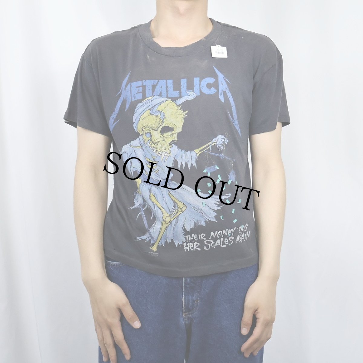 画像3: 80's METALLICA × PUSHEAD ヘヴィメタル・バンド プリントTシャツ BLACK (3)