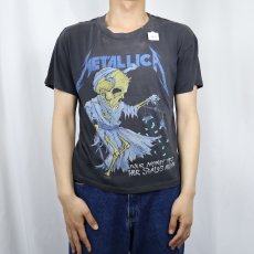 画像3: 80's METALLICA × PUSHEAD ヘヴィメタル・バンド プリントTシャツ BLACK (3)