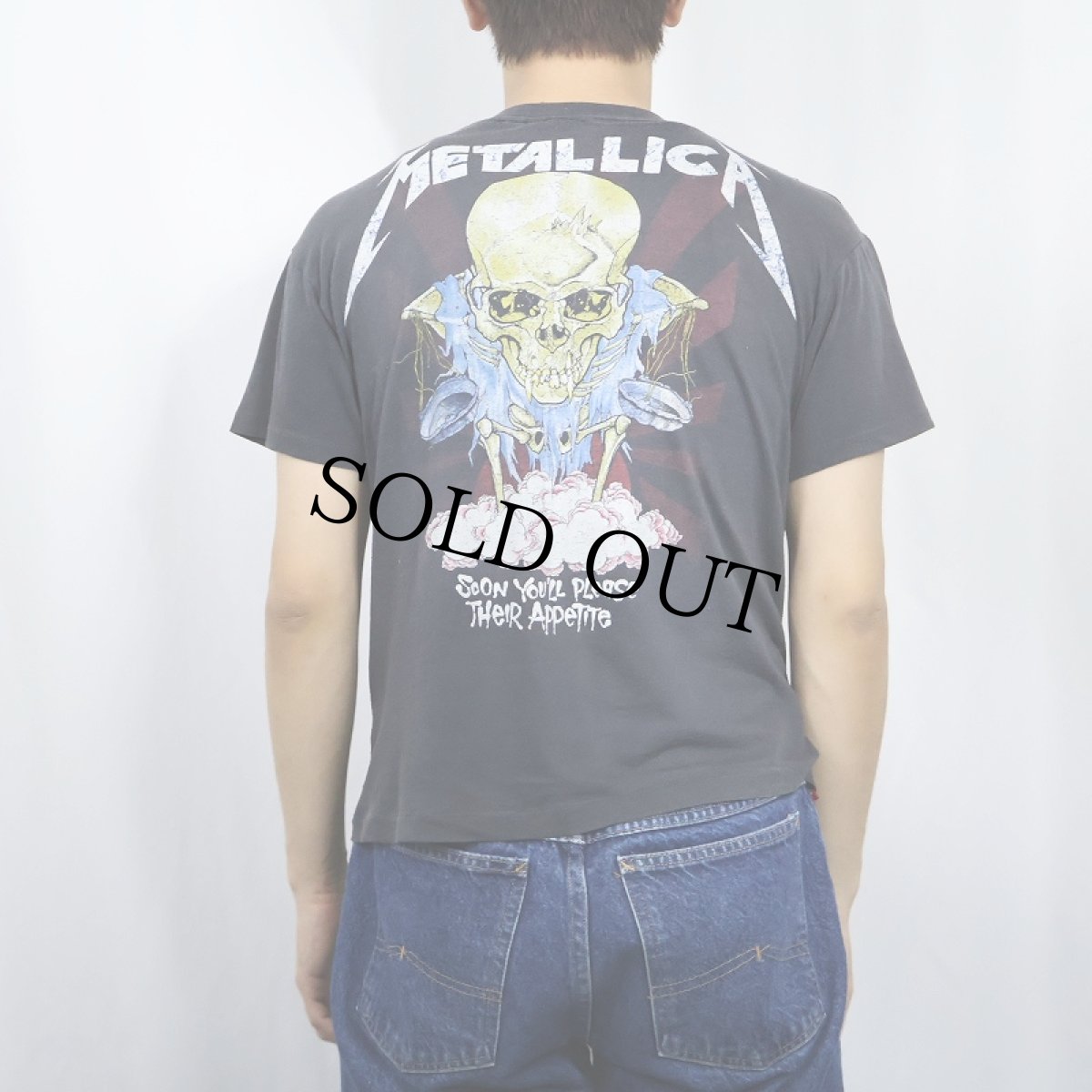 画像4: 80's METALLICA × PUSHEAD ヘヴィメタル・バンド プリントTシャツ BLACK (4)