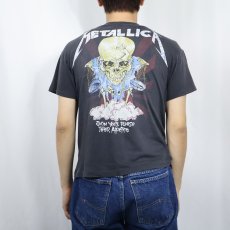 画像4: 80's METALLICA × PUSHEAD ヘヴィメタル・バンド プリントTシャツ BLACK (4)