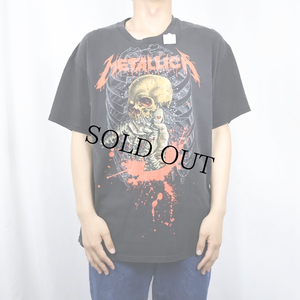 画像2: METALLICA × PUSHEAD ヘヴィメタル・バンド プリントTシャツ BLACK L (2)