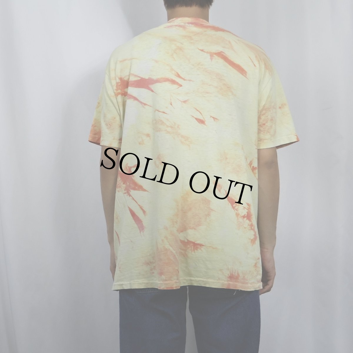 画像3: 80's Jimi Hendrix USA製 "flying eye ball" タイダイ染め ミュージシャン プリントTシャツ XL (3)