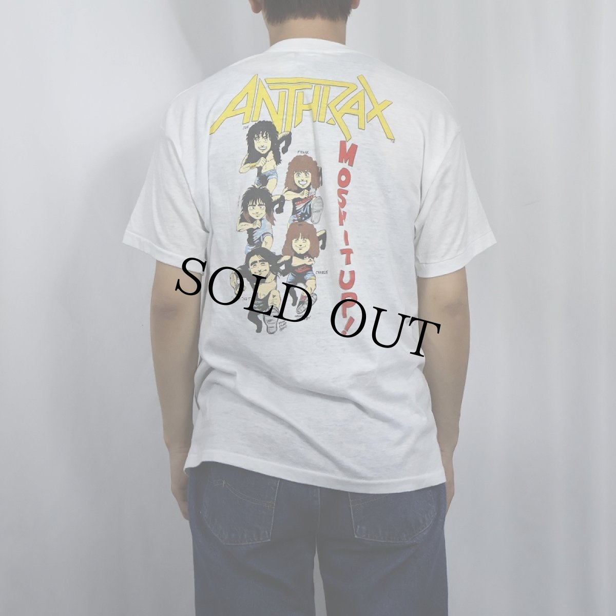 画像4: 80's ANTHRAX USA製 "NOT MAN" ヘヴィメタル・バンド プリントTシャツ XL (4)