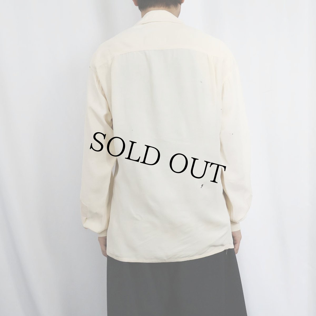 画像3: 50〜60's CALIFORNIA アセテート オープンカラーシャツ M (3)