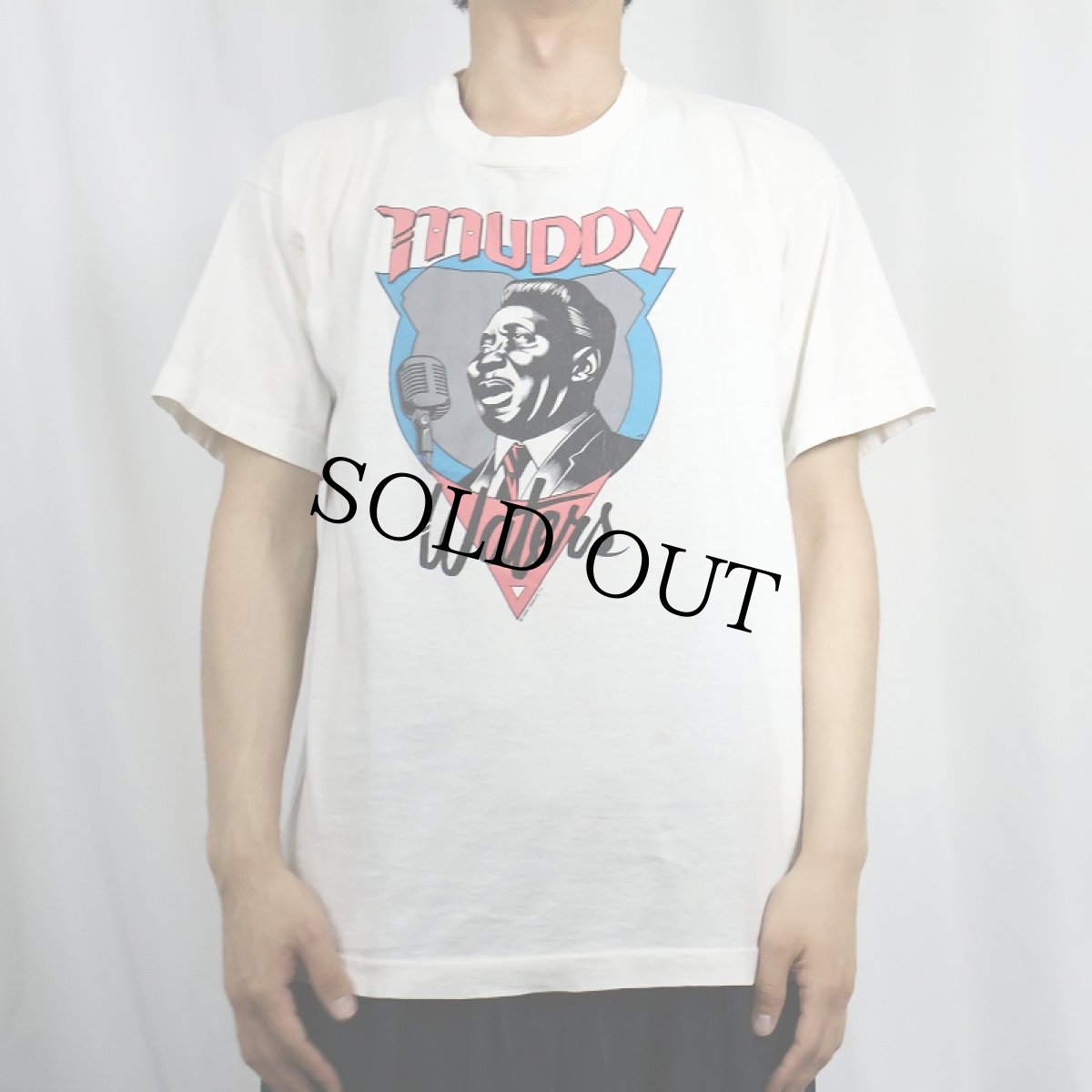 画像2: 90's MUDDY WATERS USA製 ブルースミュージシャン プリントTシャツ L (2)