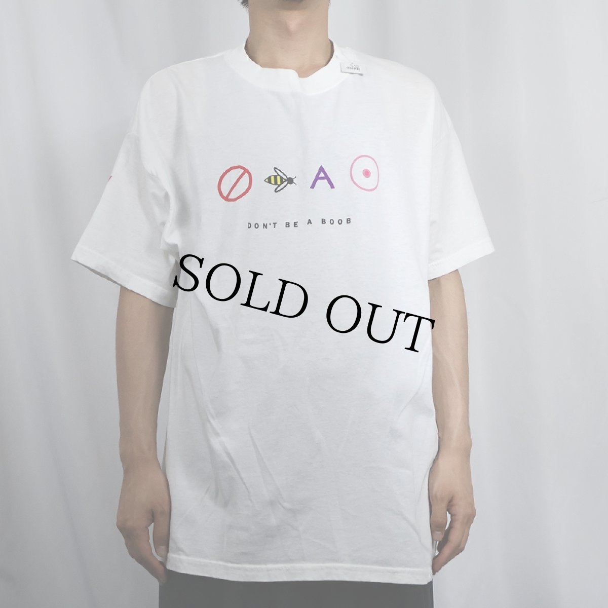 画像2: The Rosie O'Donnell Show "Don's be a boob" 乳がん啓発 プリントTシャツ XL (2)
