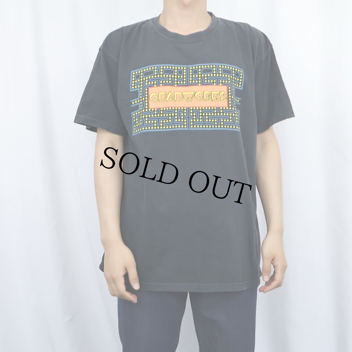 画像3: "QUADWORKS" ゲームパロディプリントTシャツ BLACK L (3)
