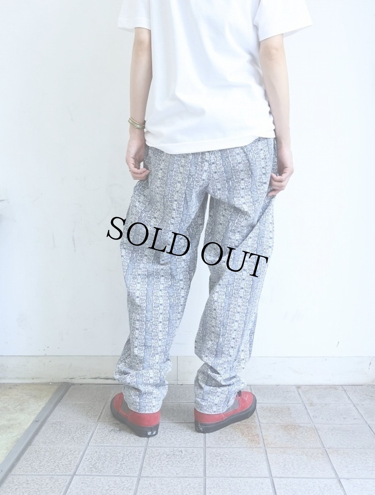 画像4: QUIKSILVER BOARD RIDING 総柄 コットンイージーパンツ L (4)