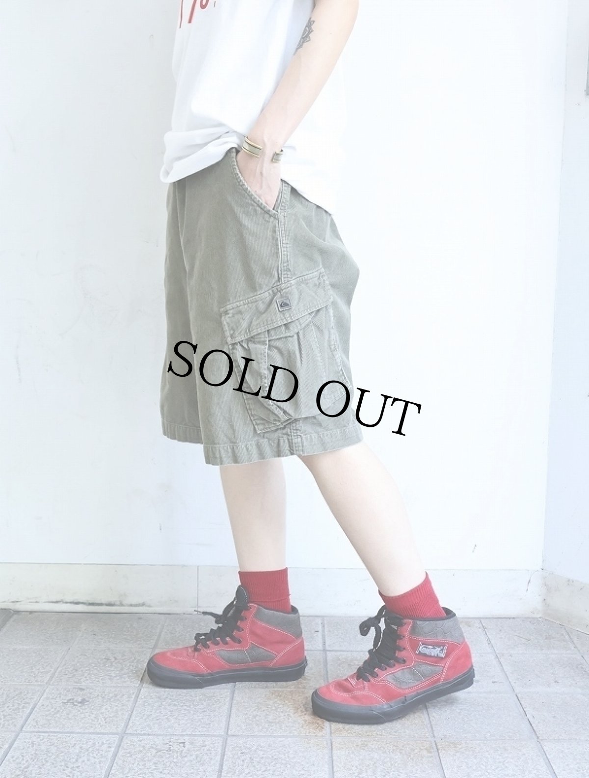 画像3: QUIKSILVER コーデュロイ カーゴショーツ W33 (3)