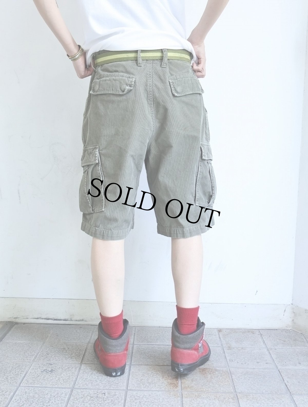 画像4: QUIKSILVER コーデュロイ カーゴショーツ W33 (4)