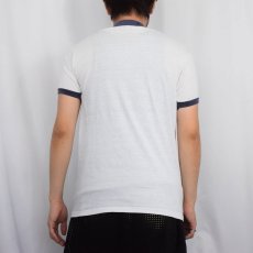 画像3: 80's USA製 "IMMACULATE 129" カレッジプリント リンガーTシャツ M (3)