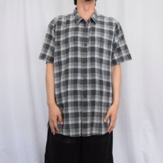 画像2: 2014SS Patagonia チェック柄 ヘンプ×コットンシャツ XL (2)