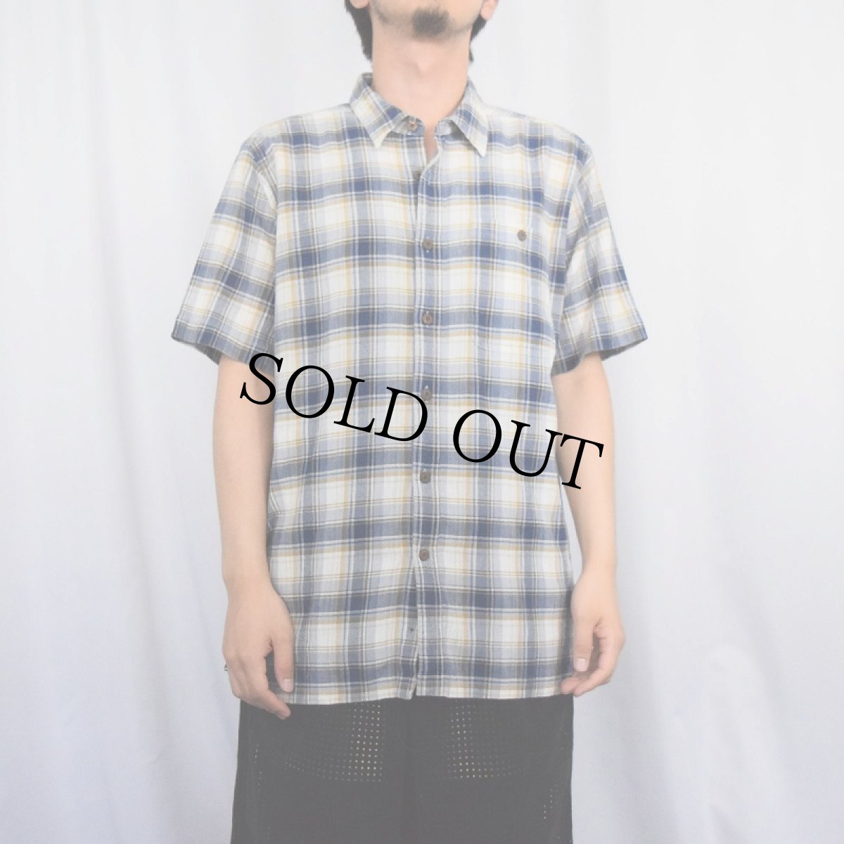 画像2: 2022SS Patagonia ORGANIC COTTON チェック柄 ちりめんシャツ M (2)