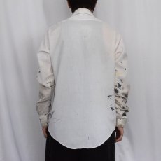 画像3: 80's VAN HEUSEN ペンキペイント コットンポリシャツ 15 1/2-34/35 (3)