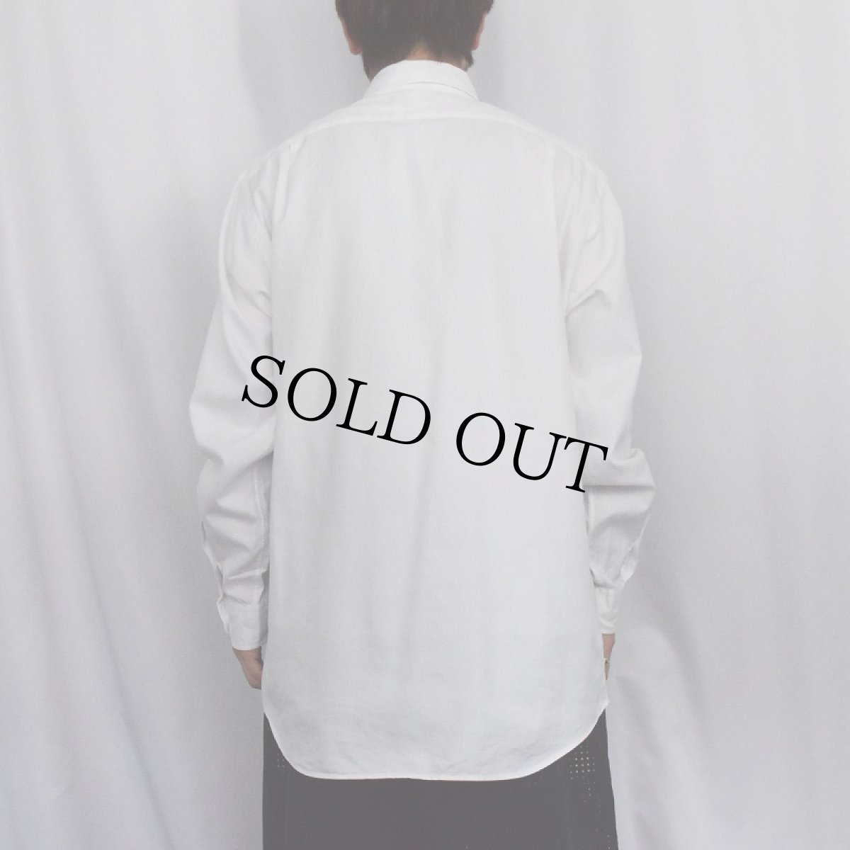 画像3: POLO Ralph Lauren "LOWELL SPORT" ヘリンボーン織り コットンシャツ M (3)